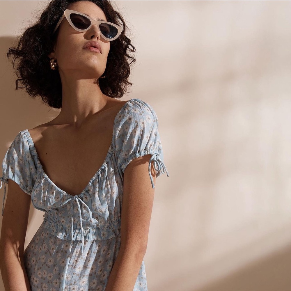 Saint Helena Blue Floral Dress XS - Picture 6 of 10